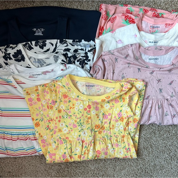 LOT OF 8 Old Navy Girls Fit & Flare Printed Jersey Dress Size 5T |E17 - Picture 3 of 15